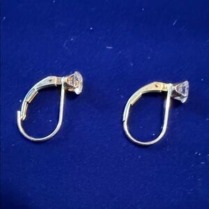 Elegant 14kGold and diamond Hoop Earrings